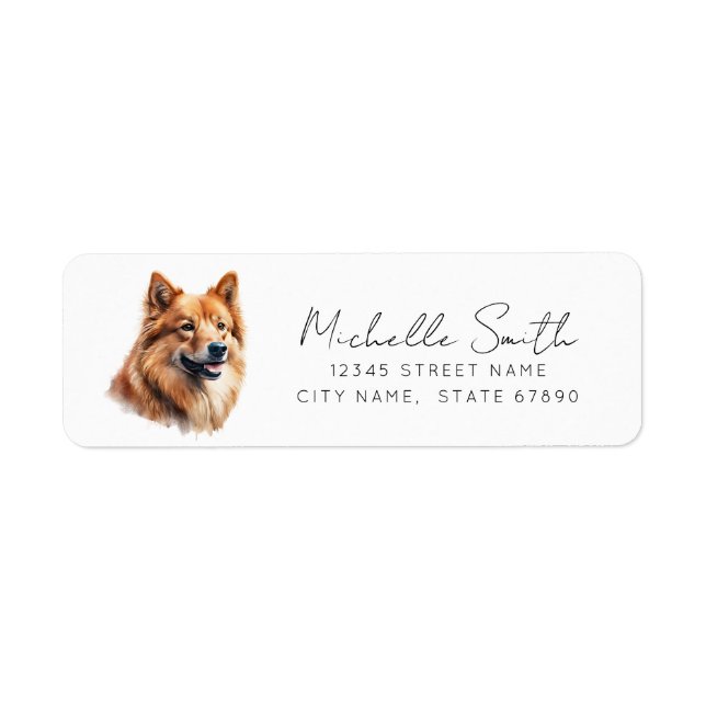 Finnish Spitz Return Address Labels (Front)