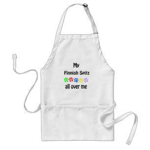 Finnish Spitz Walks Design Standard Apron