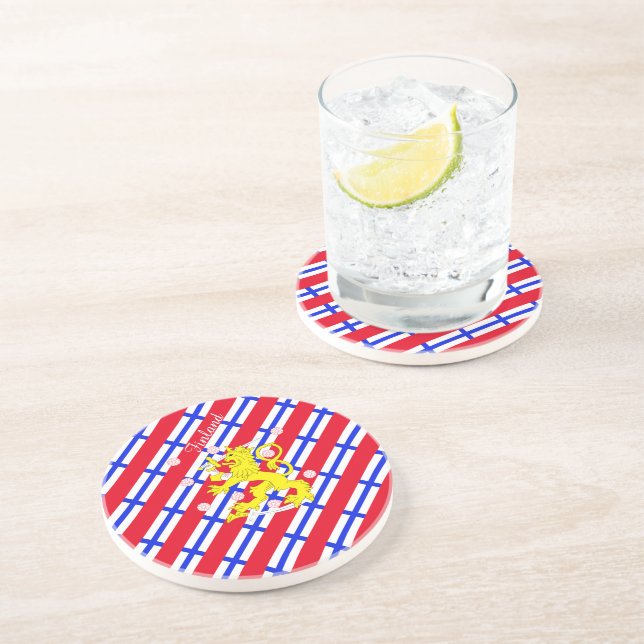 Finnish stripes flag coaster (Side)