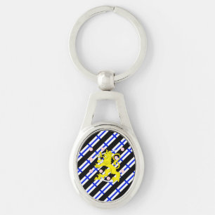 Finnish stripes flag key ring