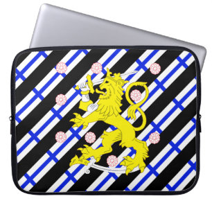 Finnish stripes flag laptop sleeve