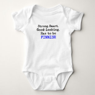 finnish strong baby bodysuit