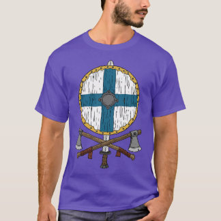 Finnish Viking shield with two axes T-Shirt