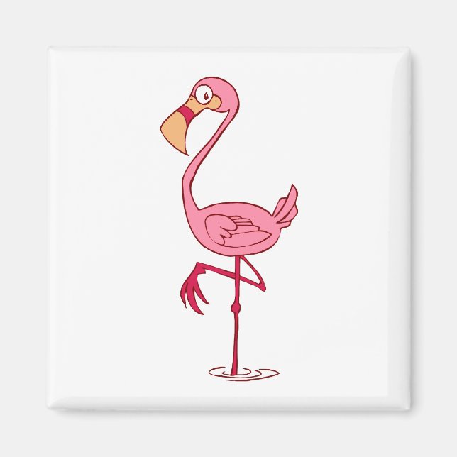 Finny Flamingo Magnet (Front)