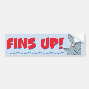 Fins Up sticker