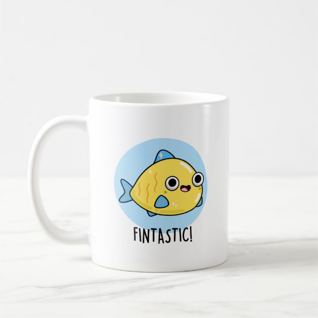 Fintastic Funny Fish Pun  Coffee Mug (Left)