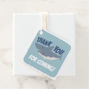 Fintastic Happy Shark Birthday Thank You Favour Tags