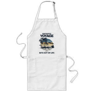 Fintastic Voyage Taking a Bite Out of Life Long Apron