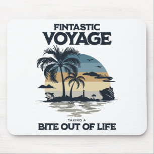 Fintastic Voyage Taking a Bite Out of Life Mouse Mat