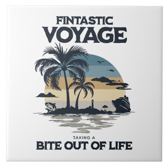 Fintastic Voyage Taking a Bite Out of Life Tile (Front)