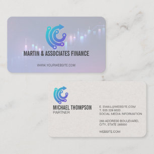 Fintech Logo AI Financial Business Card