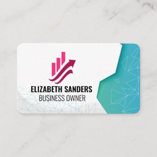 Fintech Logo Geometric Patterns Business Card