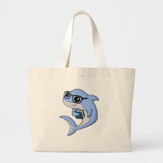 "Fintellectual" Shark! Large Tote Bag