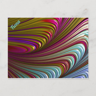 FIONA ~ 3D Fractal Design Pattern ~ Candy Treat ~ Postcard