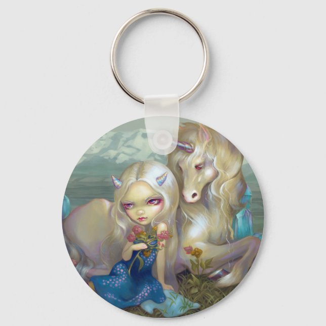 "Fiona and the Unicorn" Keychain (Front)