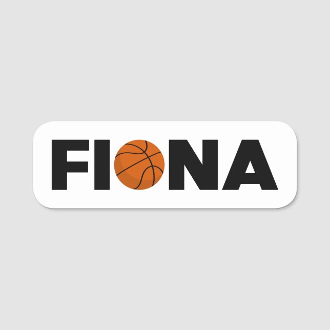 Fiona Basketball Name Tag (Front)