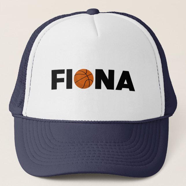 Fiona Basketball Trucker Hat (Front)
