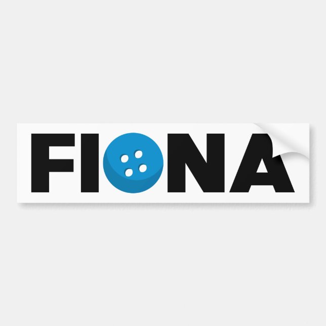 Fiona button bumper sticker (Front)