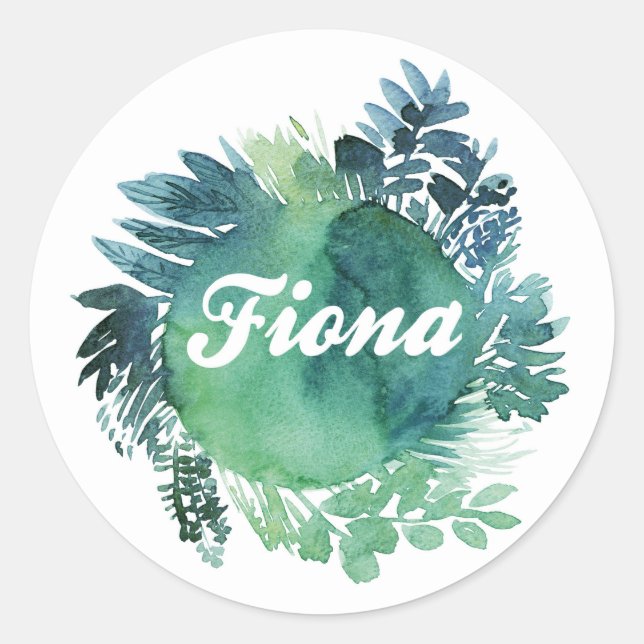 Fiona Foliage Classic Round Sticker (Front)