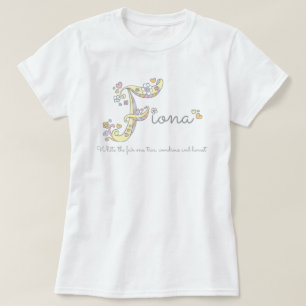 Fiona girls F name meaning monogram tee