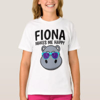 FIONA HIPPO MAKES ME HAPPY T-shirts