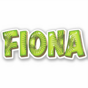 Fiona Name Kiwi Design Sticker