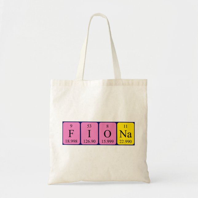 Fiona periodic table name tote bag (Front)