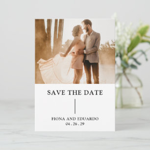 Fiona Photo Bold Monogram Modern Wedding Save The Date