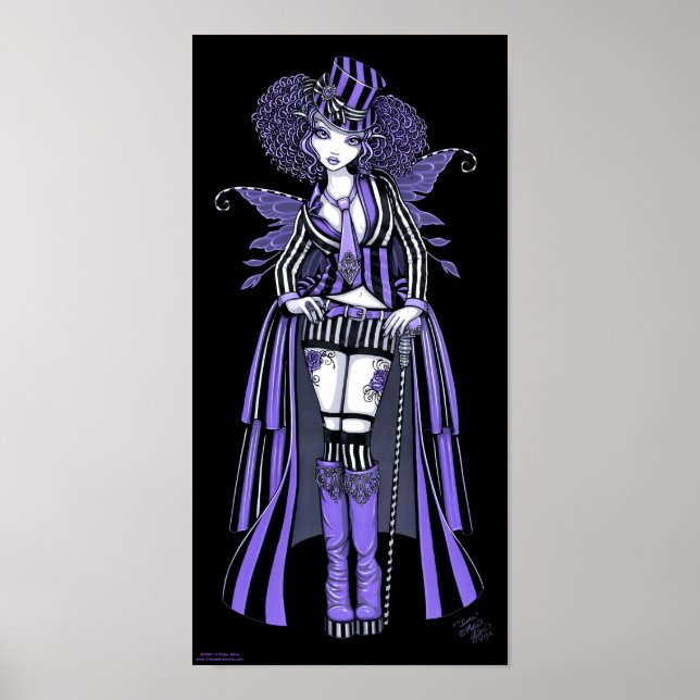 Fiona Purple Gothic Steampunk Couture Fairy Poster (Front)