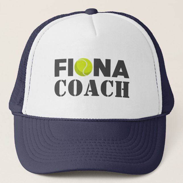 Fiona Tennis Coach Trucker Hat (Front)