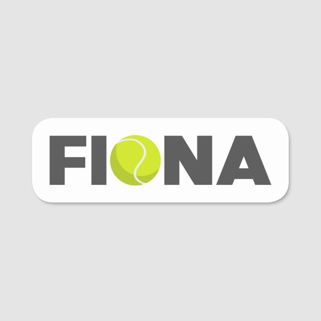 Fiona Tennis Name Tag (Front)