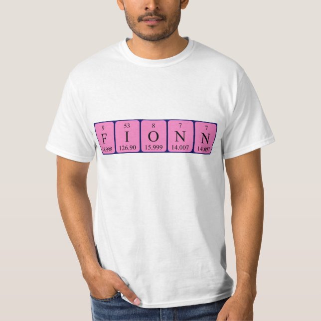 Fionn periodic table name shirt (Front)