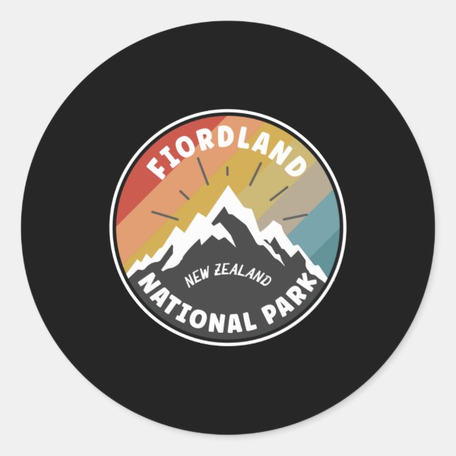 Fiordland National Park New Zealand Classic Round Sticker (Front)