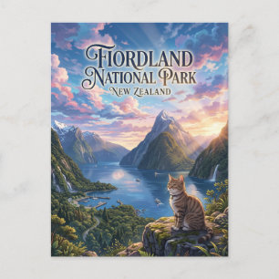 Fiordland National Park New Zealand Postcard