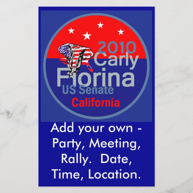 Fiorina 2010 Senator Flyer (Front)