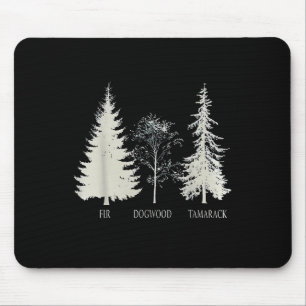 Fir Dogwood Tamarack Vintage Tree National Park  Mouse Mat