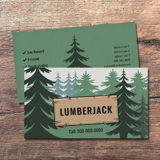 Fir Forest - Lumberjack Services Business Card