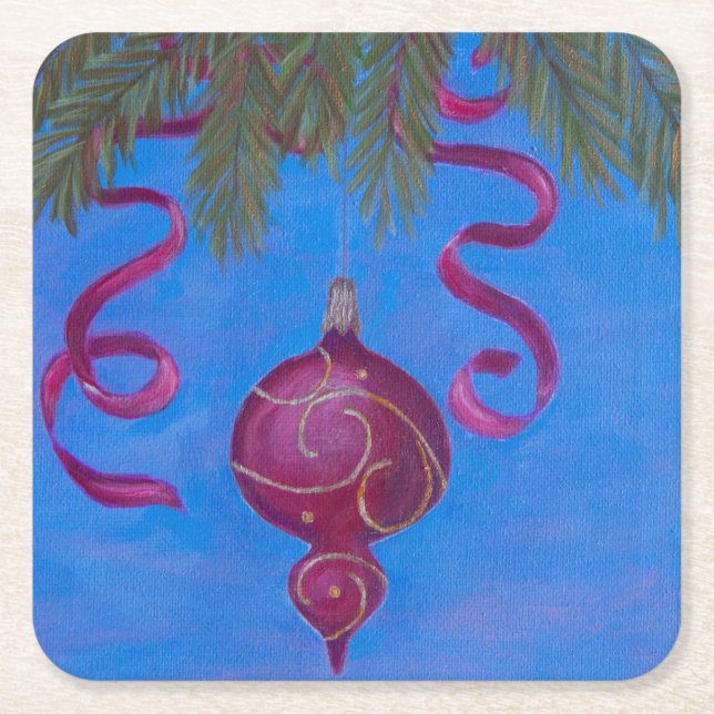 Fir Sure Flexible Photo Magnet Square Paper Coaster (Front)