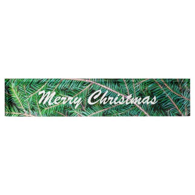 Fir tree branch nameplate (Front)