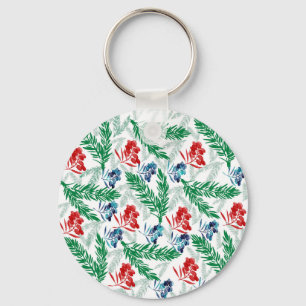 Fir Tree Branches with Berries Key Ring
