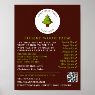 Fir Tree Design, Christmas Tree Sales Poster