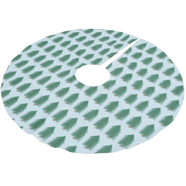 Fir Tree Forest  Brushed Polyester Tree Skirt (Angled)