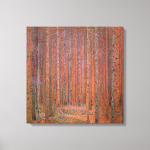 Fir Tree Forest (by Gustav Klimt) Canvas Print