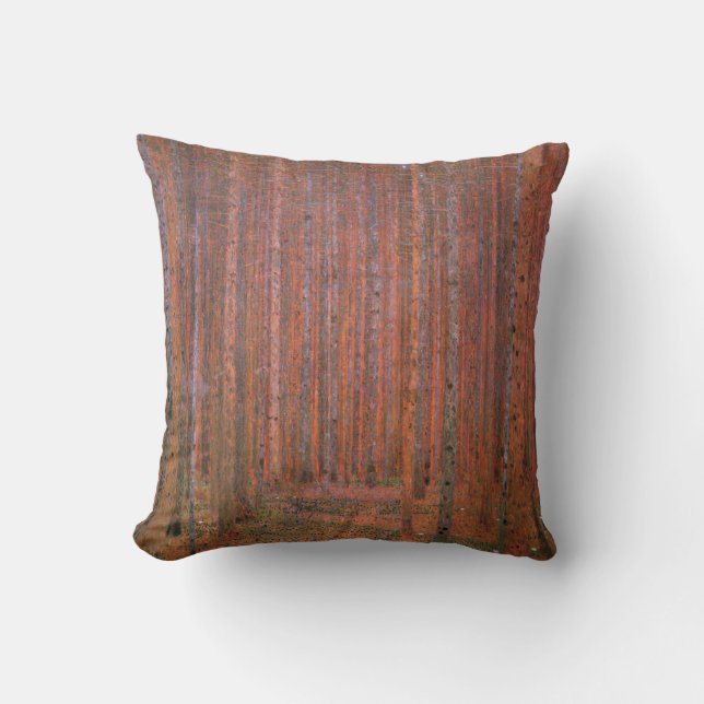 Fir Tree Forest (by Gustav Klimt) Cushion (Front)