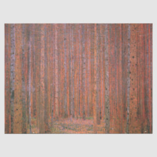 Fir Tree Forest (by Gustav Klimt) Tissue Paper