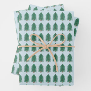 Fir Tree Forest Wrapping Paper Sheet