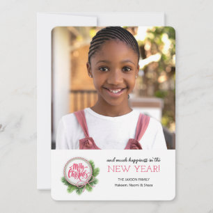 Fir Tree Greeting Photo Holiday Card