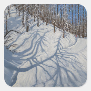 Fir Tree Shadows Tignes 2009 Square Sticker