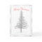 Fir Tree Sketch with Silver Snowflake Border