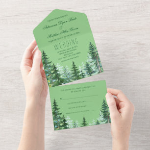 Fir Tree Wedding Invite
